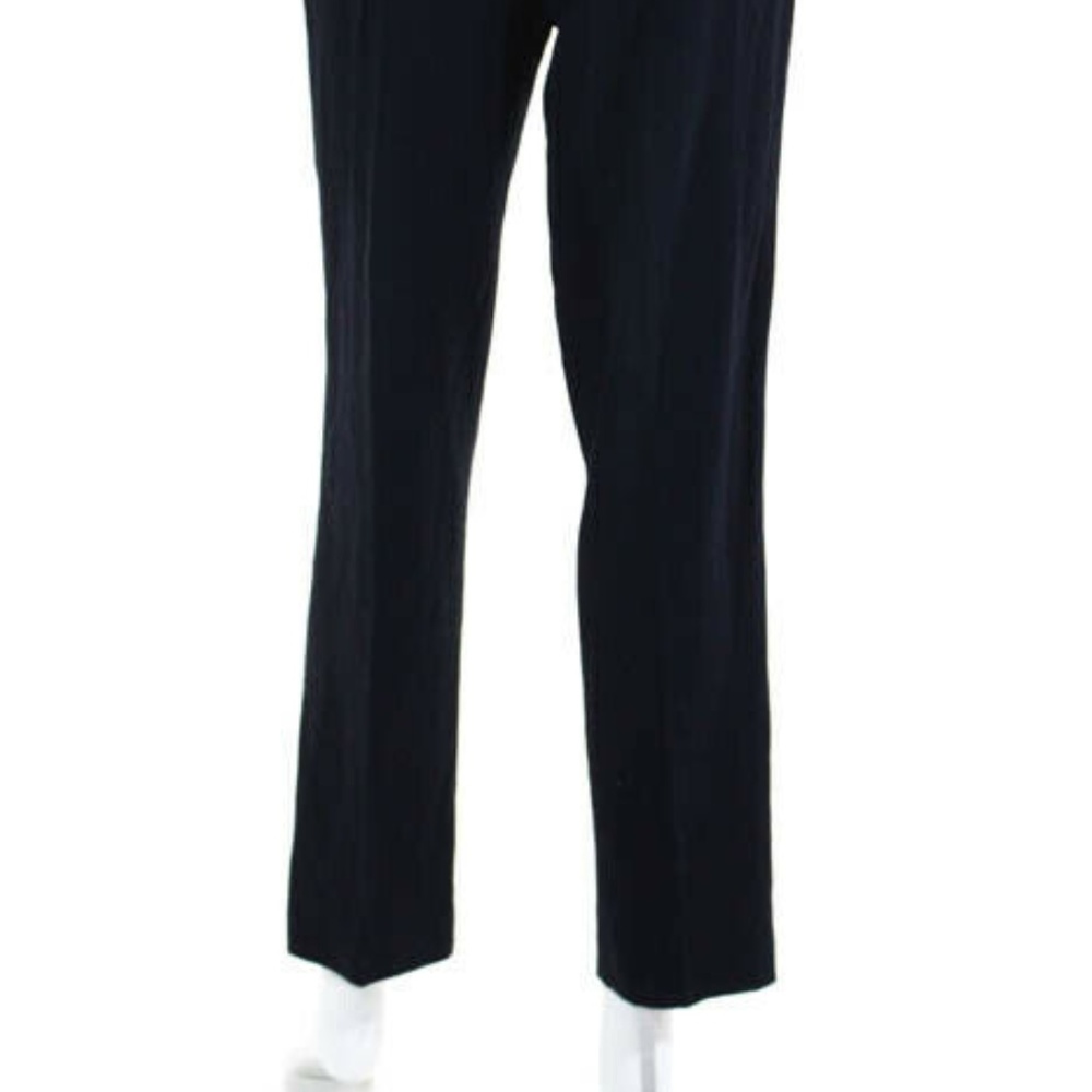 Escada Blue Wool Pleated High Rise Dress Pants 34 - Picture 5 of 8
